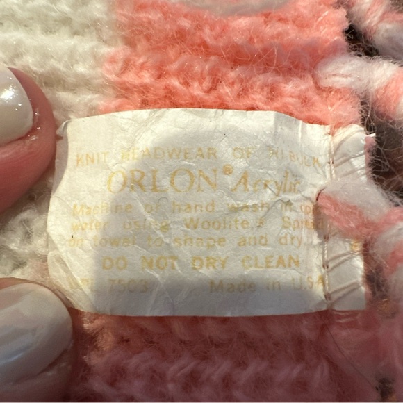 Vintage 1981 Strawberry Shortcake Pink/White Orlon Scarf American Greetings USA - Picture 4 of 7